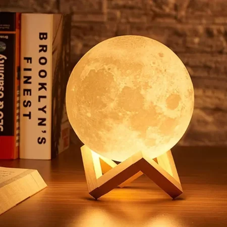 مصباح قمر ثلاثي الأبعاد (3D Moon Lamp)