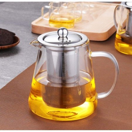 إبريق شاي زجاجي شفاف