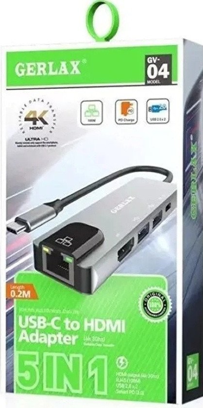 محول Gerlax GV-04 USB-C إلى HDMI
