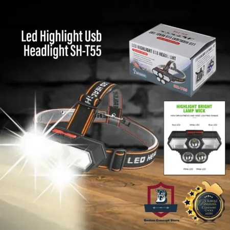 مصباح أمامي LED طراز SH-T55 يعمل بمنفذ USB