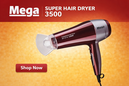 مجفف شعر ميجا 3500 (KF-5114)