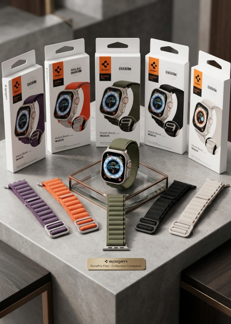 سوار ساعة Spigen DuraPro Flex المصمم ليتوافق مع ساعات آبل بمقاسات 42/44/45/49 ملم