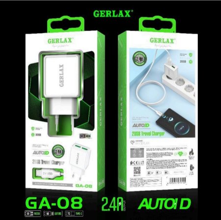 شاحن سفر من ماركة Gerlax موديل GA-08