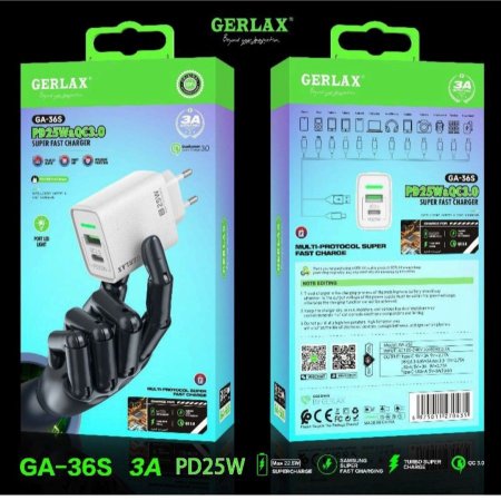 شاحن حائط سريع من ماركة Gerlax طراز GA-36S