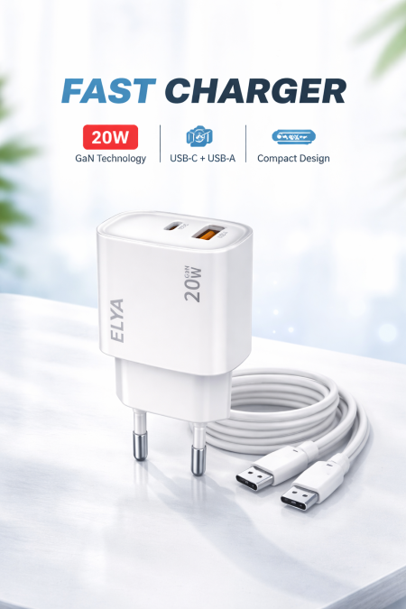 شاحن سريع من نوع ELYA طراز NP-608