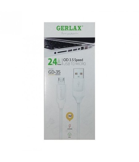 كابل شحن ومزامنة بيانات من نوع USB إلى Micro USB من ماركة Gerlax