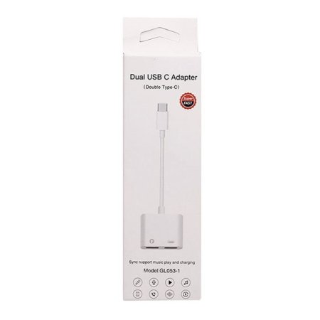 تحويلة صوت وشحن GL-053-1 Type-C مزدوج