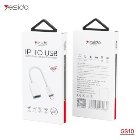 كيبل تحويلة آيفون YESIDO OTG GS10